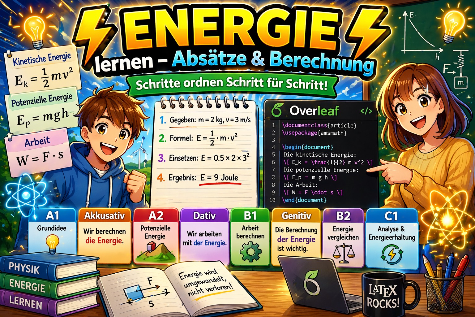 How I Learned Energy Formulas Step by Step (and Even Used LaTeX)