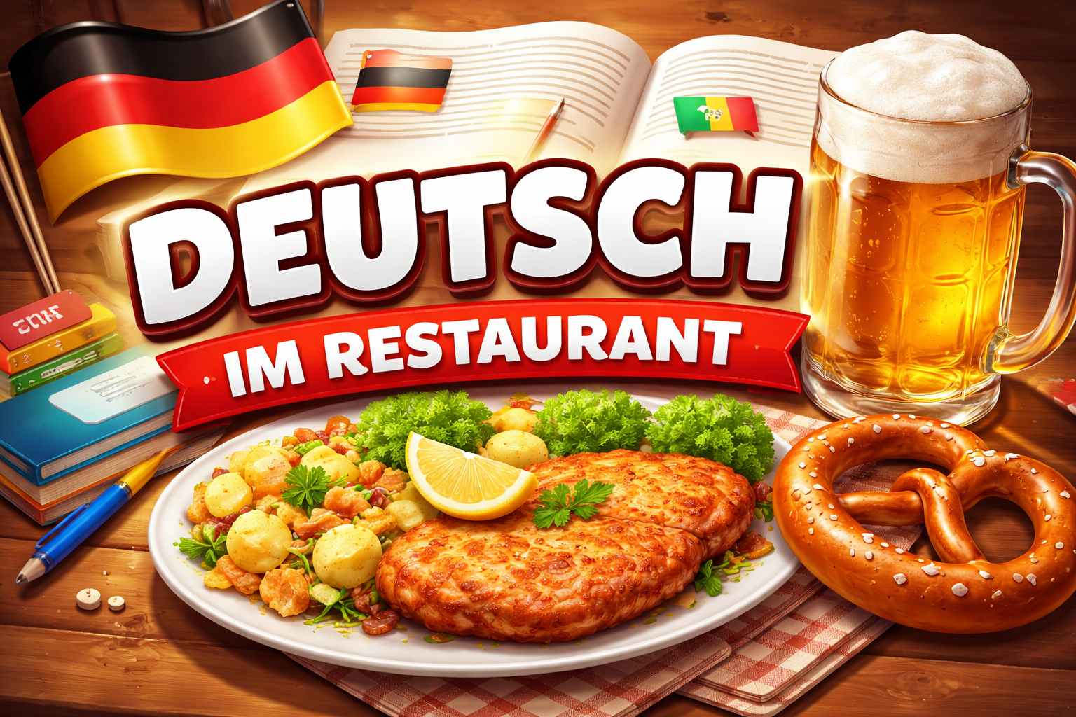 Understanding German Sentence Structure (Restaurant Theme)