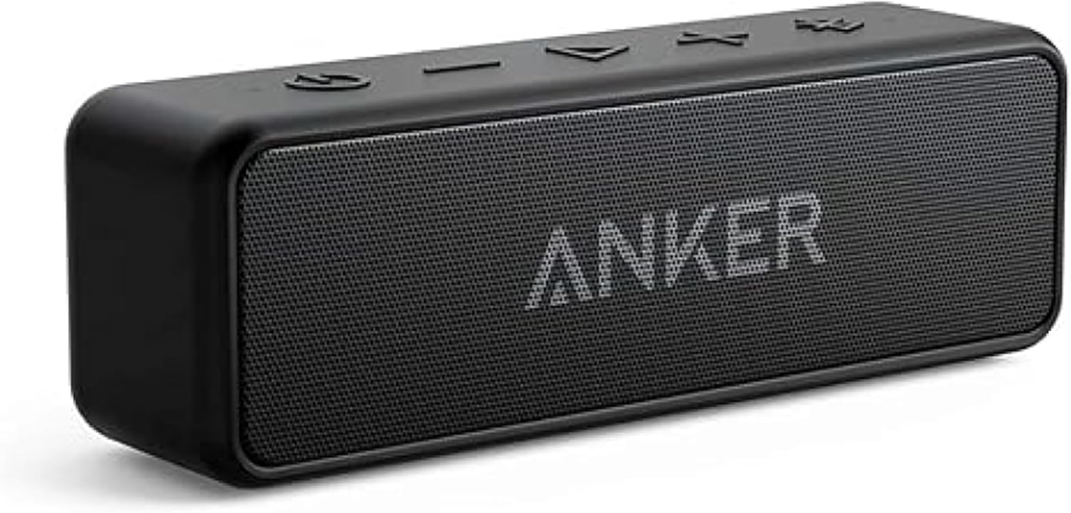 Anker SoundCore 2 Bluetooth Speaker, Enormous with Dual Bass Drivers, 24 Hour Battery, Improved IPX7 Water Protection, Wireless, for iPhone, Galaxy, etc. (Black)