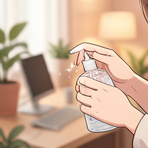 Workplace hygiene: Hand disinfection steps – Grammar: Imperative, passive voice
