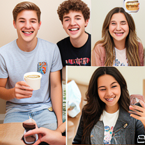TELC B1.2 Bildbeschreibung: Teenagers creating content for social media