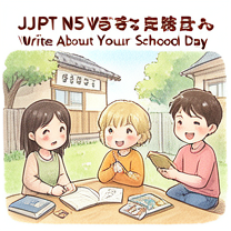 JLPT N5 Writing: Write About Your School Day