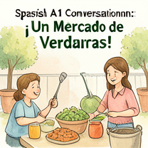 Spanish A1 Conversational: ¡Un Mercado de Verduras!