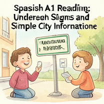 Spanish A1 Reading: Understand Signs and Simple City Information