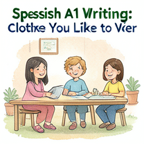Spanish A1 Writing: Describe Clothes You Like to Wear