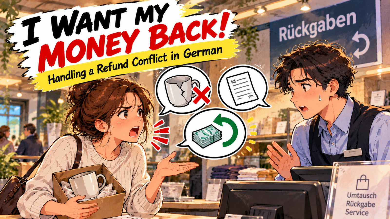 🧾 “I Want My Money Back!” — Handling a Refund Conflict in German