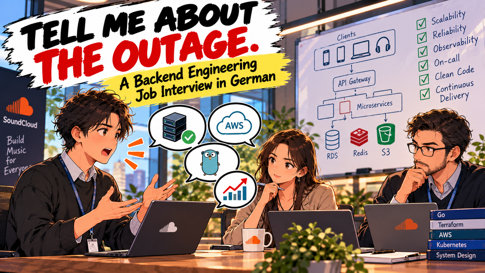 💼 “Tell Me About the Outage.” — A Backend Engineering Job Interview in German