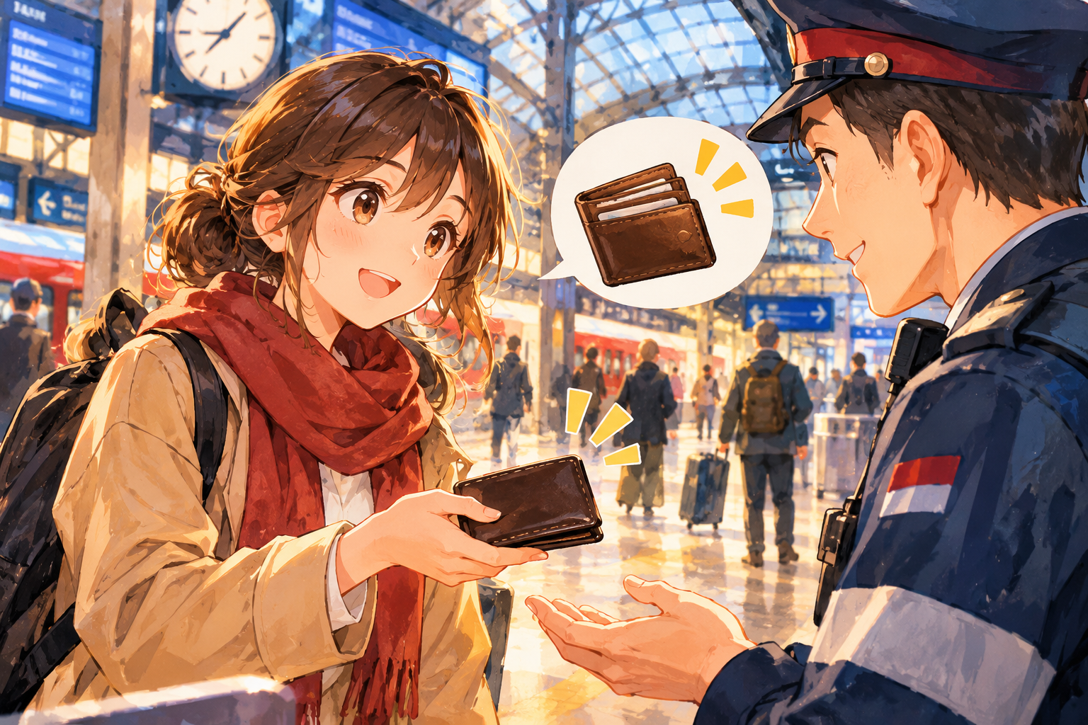 Learning German: Returning a Lost Wallet at a Busy Train Station